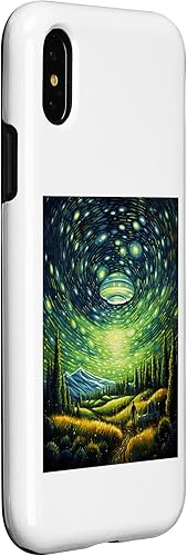 Miniatura 6 de iPhone 1212 Pro Pintura divertida Alien OVNI Amante Noche Estrellada Alien UFO Van Gogh Caso
