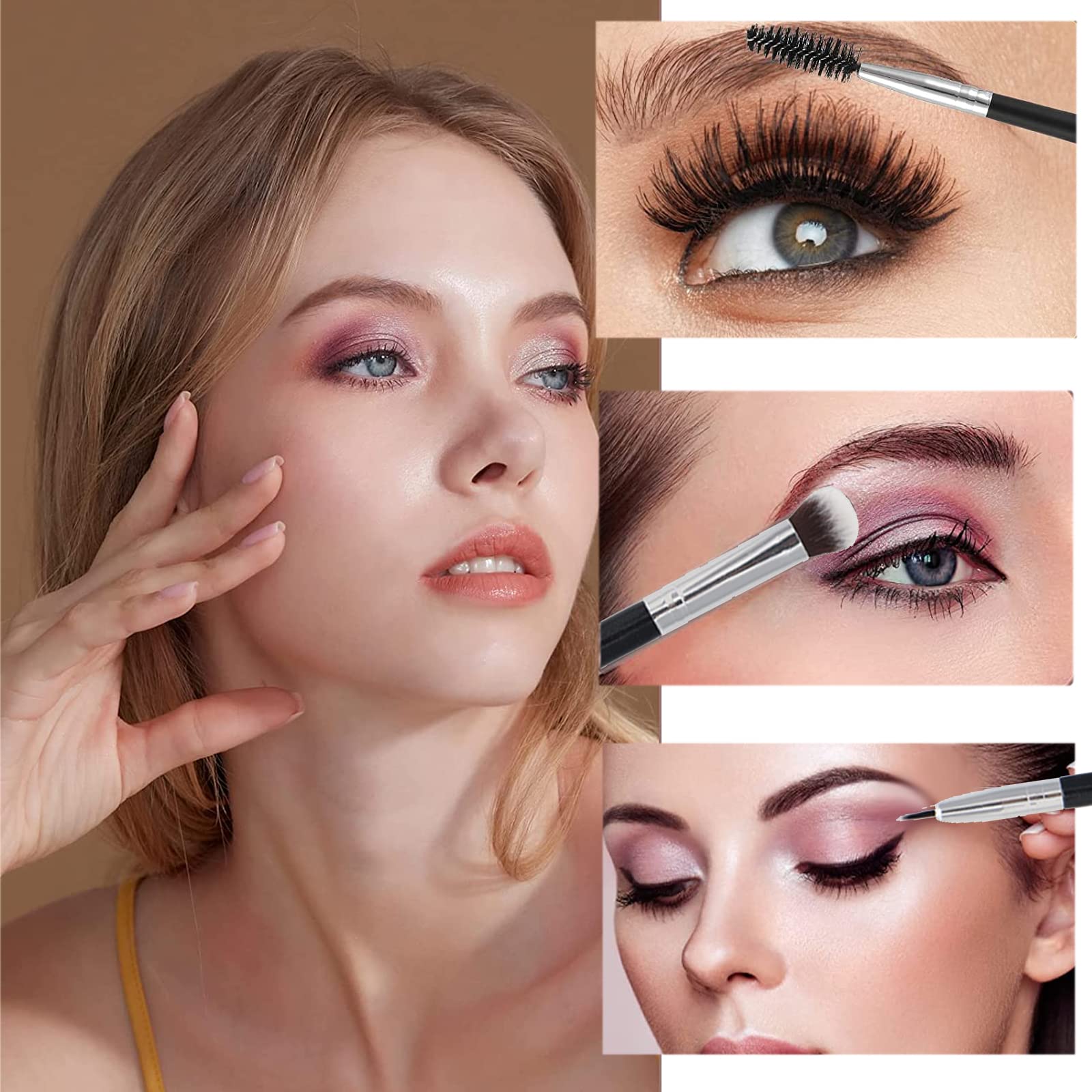 8-tlg. Make-up-Pinsel-Set Aus Kunstfaser – Professionelle Schminkpinsel Für Lidschatten, Foundation & Mehr