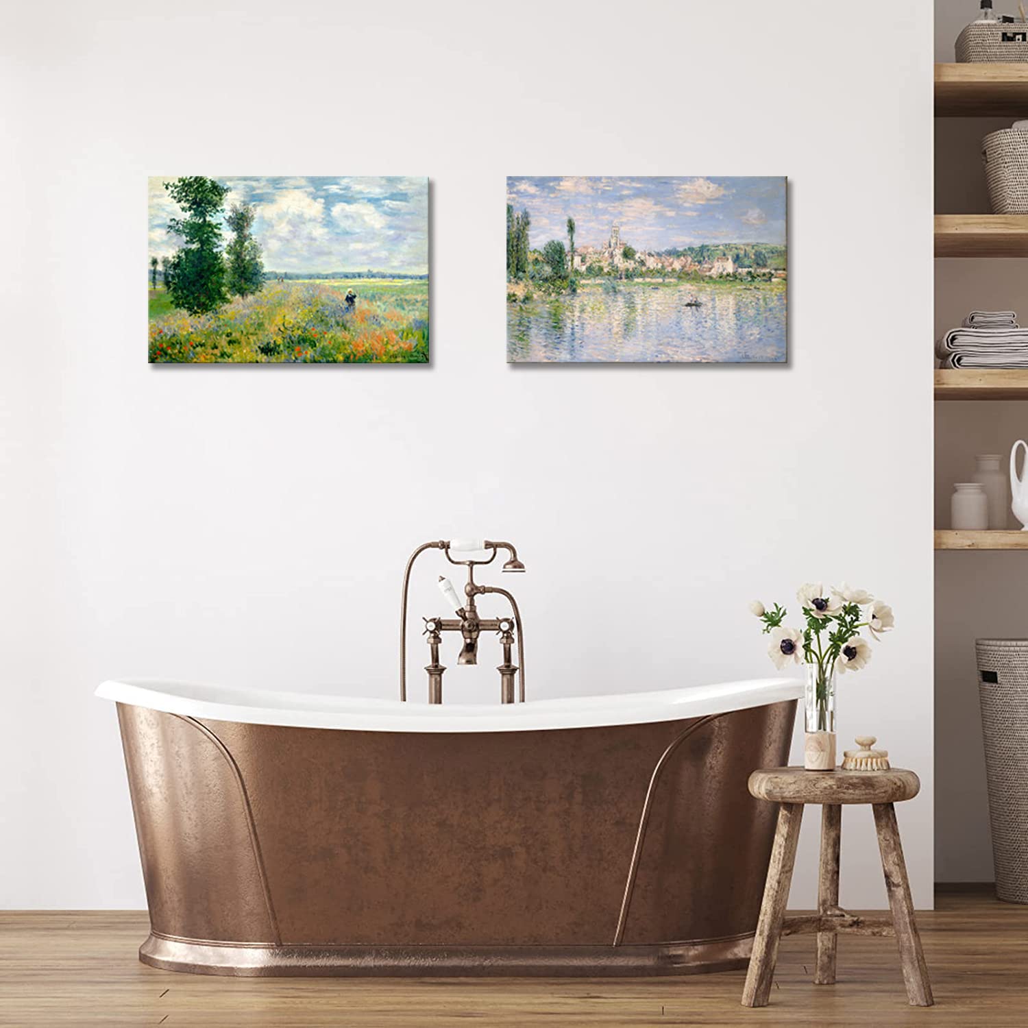 Amazon.co.jp: クロード・モネ ポピー畑 セーヌ川 風景画 モネ アート