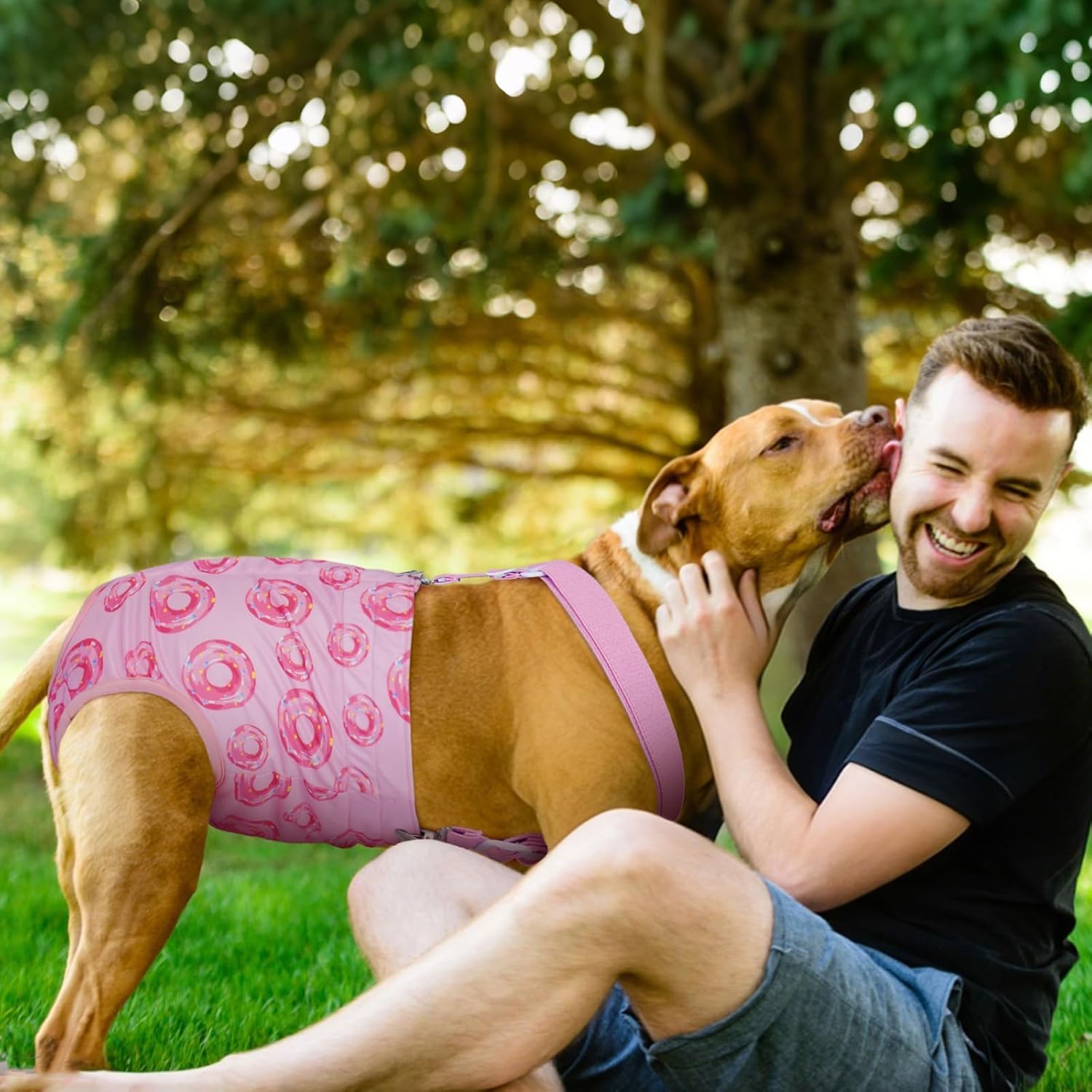 Reusable Female Dog Diapers with Suspender, Washable Dog Period Panties, Highly Absorbent Female Dogs Diapers for Heat Incontinence, Large