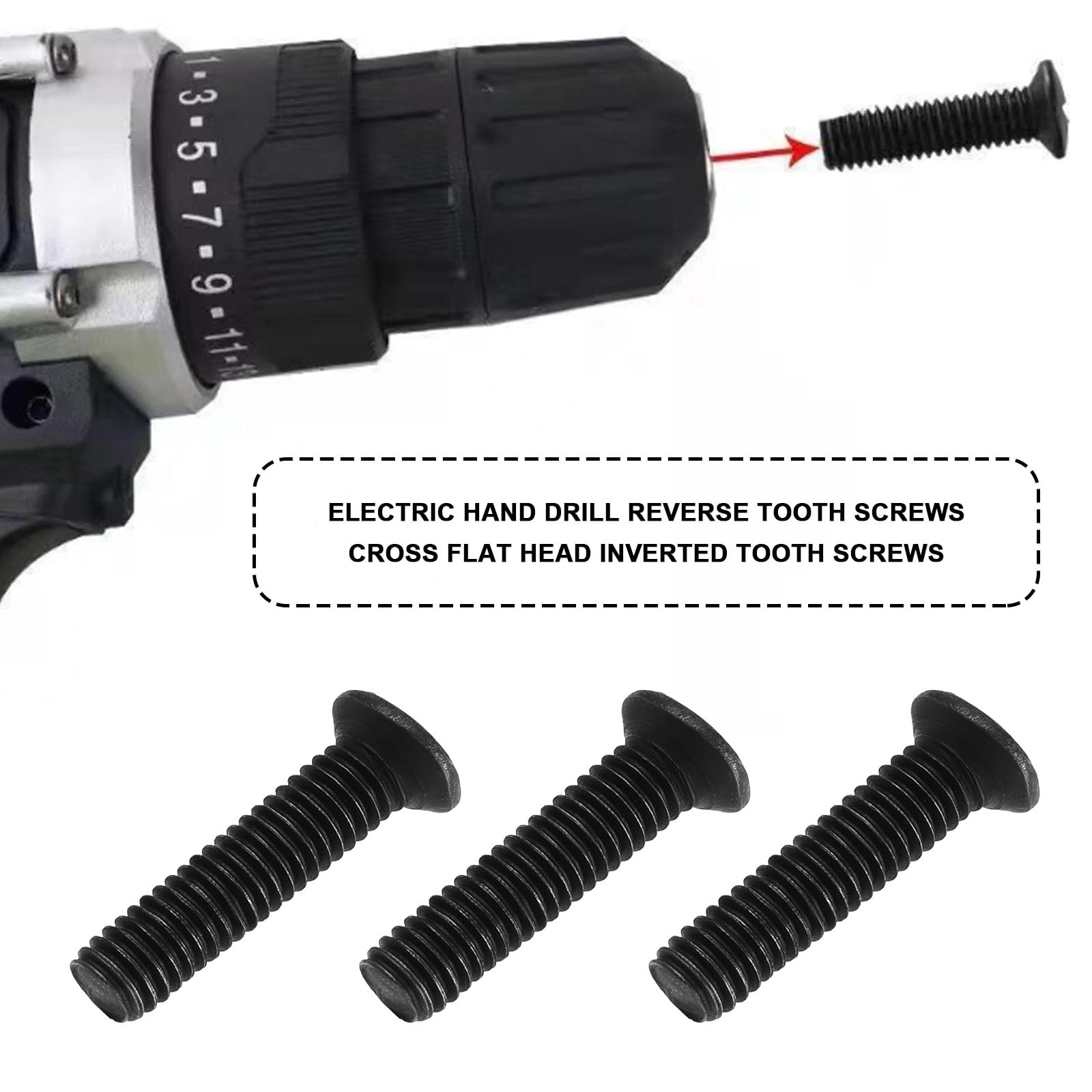 Tornillo Adaptador De Vástago De Portabrocas M5 X 25 Mm (Rosca Izquierda) - Acero Al Carbón, Paquete De 5