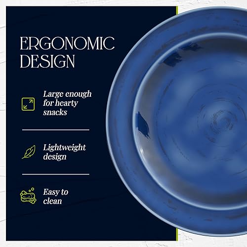 Miniatura 6 de Fifth Avenue - Juego de 4 platos de ensalada de melamina, resistentes a roturas y astillas, duraderos y aptos para niños, uso en interiores y
