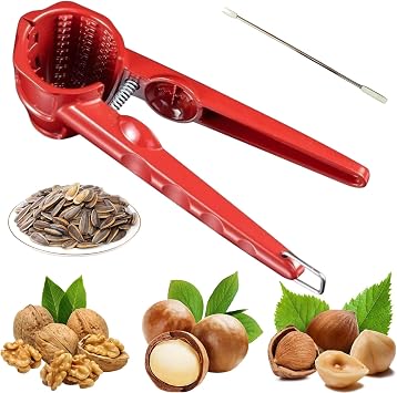 Multifunction Nutcracker with Non Slip Handle, 2026 New Nutcracker Tool, Heavy Duty Pecan Walnut Plier Open, for Walnut Nuts Chestnut Hazelnut 1 pc
