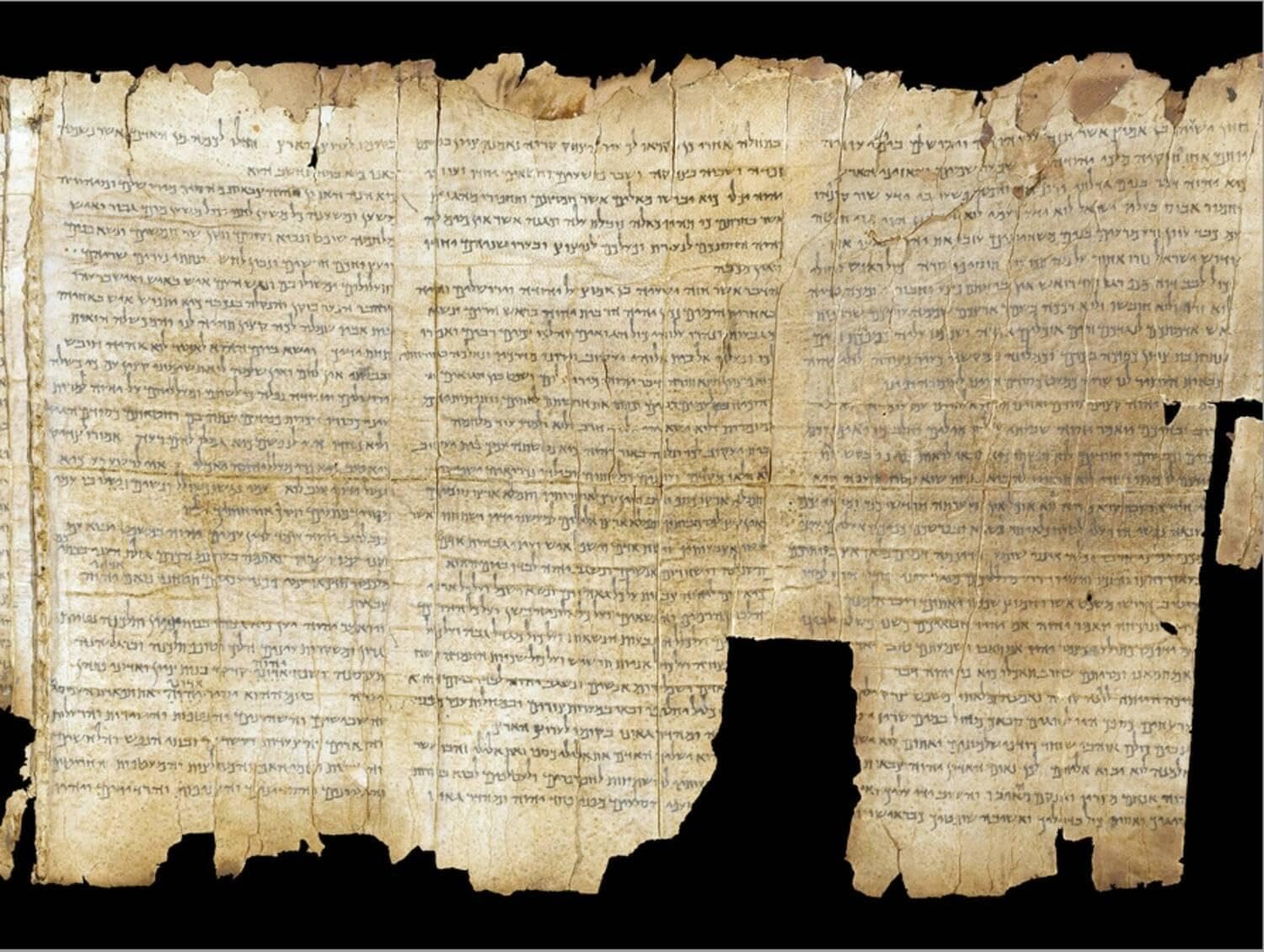 Art.com Stretched Canvas Print The Temple Scroll, from the Dead Sea Scrolls, 16" x 12"