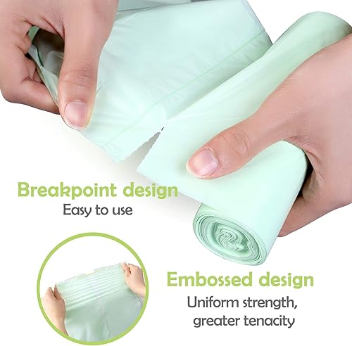 Miniatura 2 de Bolsas de basura de plástico resistentes, de tamaño pequeño, para el hogar, la oficina, la cocina, el baño y el contenedor de basura