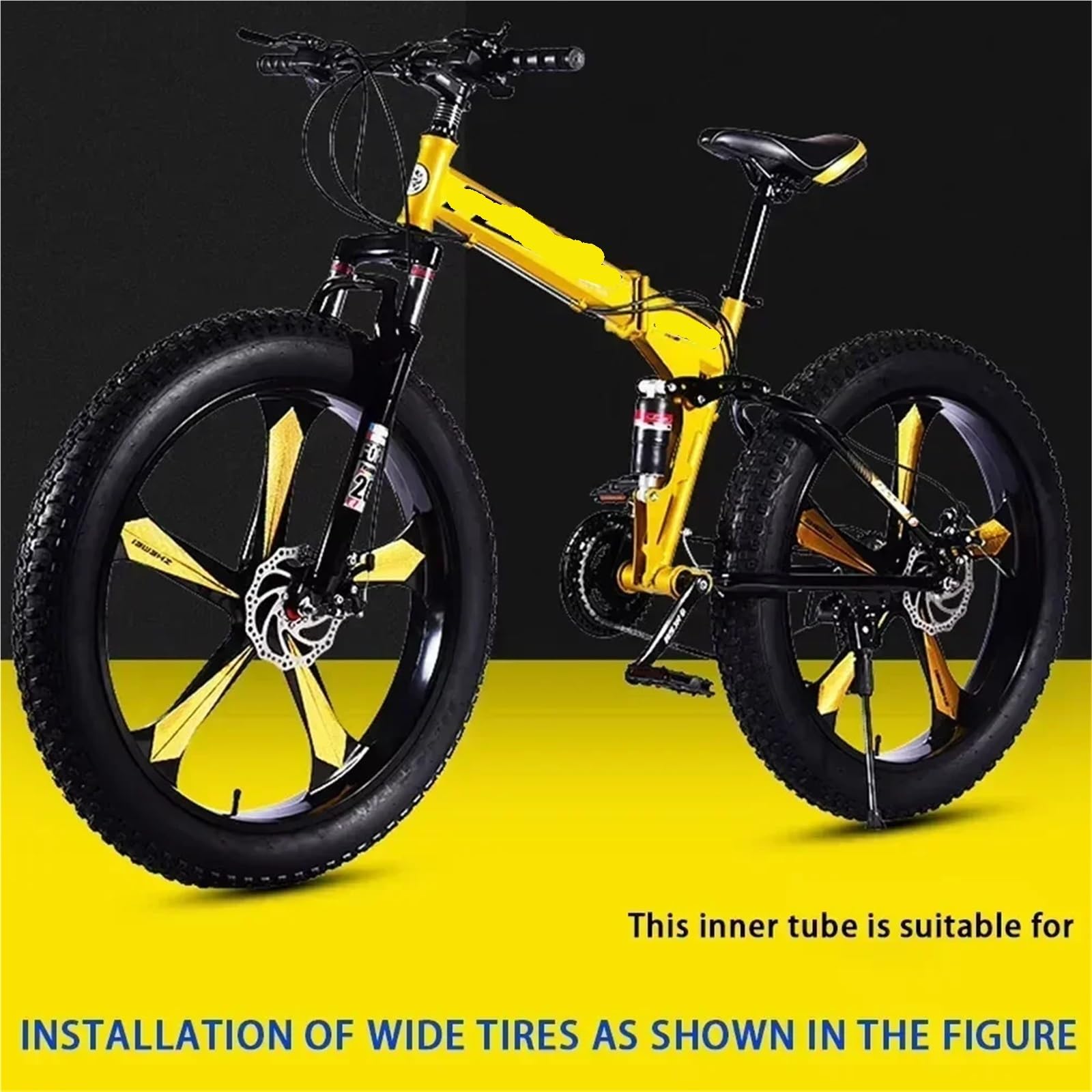 Chambre à air de vélo, Chambres Pneu Gros 20x4.0 for motoneiges, VTT et vélos Montagne, Convient aux 20x3,5-4. Pneus(20x4.0 2pcs)