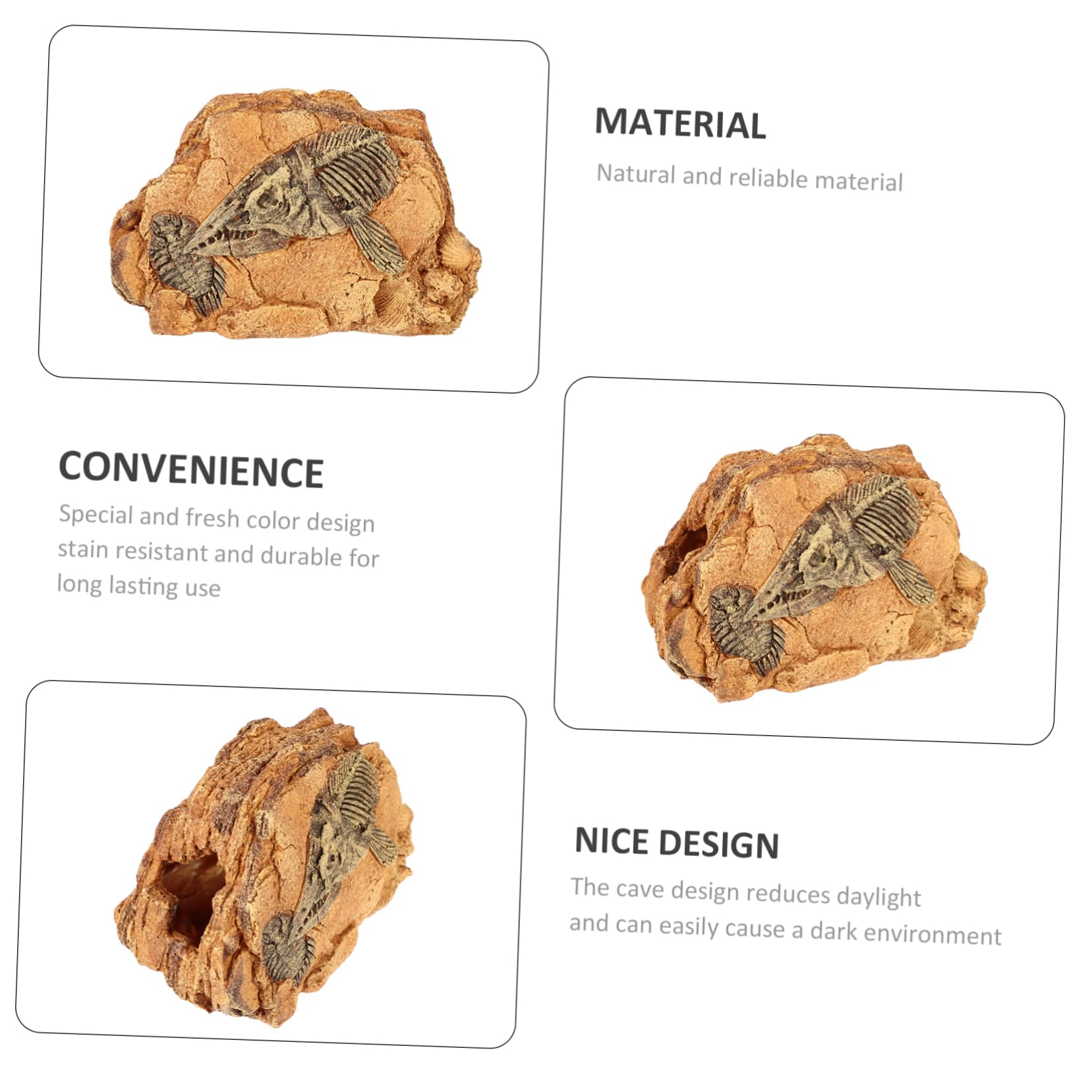 Plataforma De Reptiles Cueva Oculta para Refugio Natural De Resina para Tortugas y Serpientes Decoración De Estable y Duradera