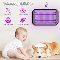 WUEAOA 2x5W UV LED elektromos rovarcsapda 4200V fali lámpa szúnyog- és légyfogó IPX4 4