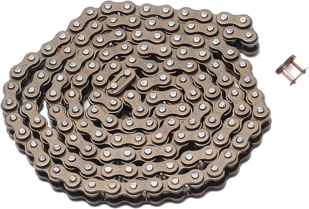 49cc Bike Chain 25H for Pocket 47cc ATV Pocket Mini Quad Dirt Bike 138 Link with Master Link