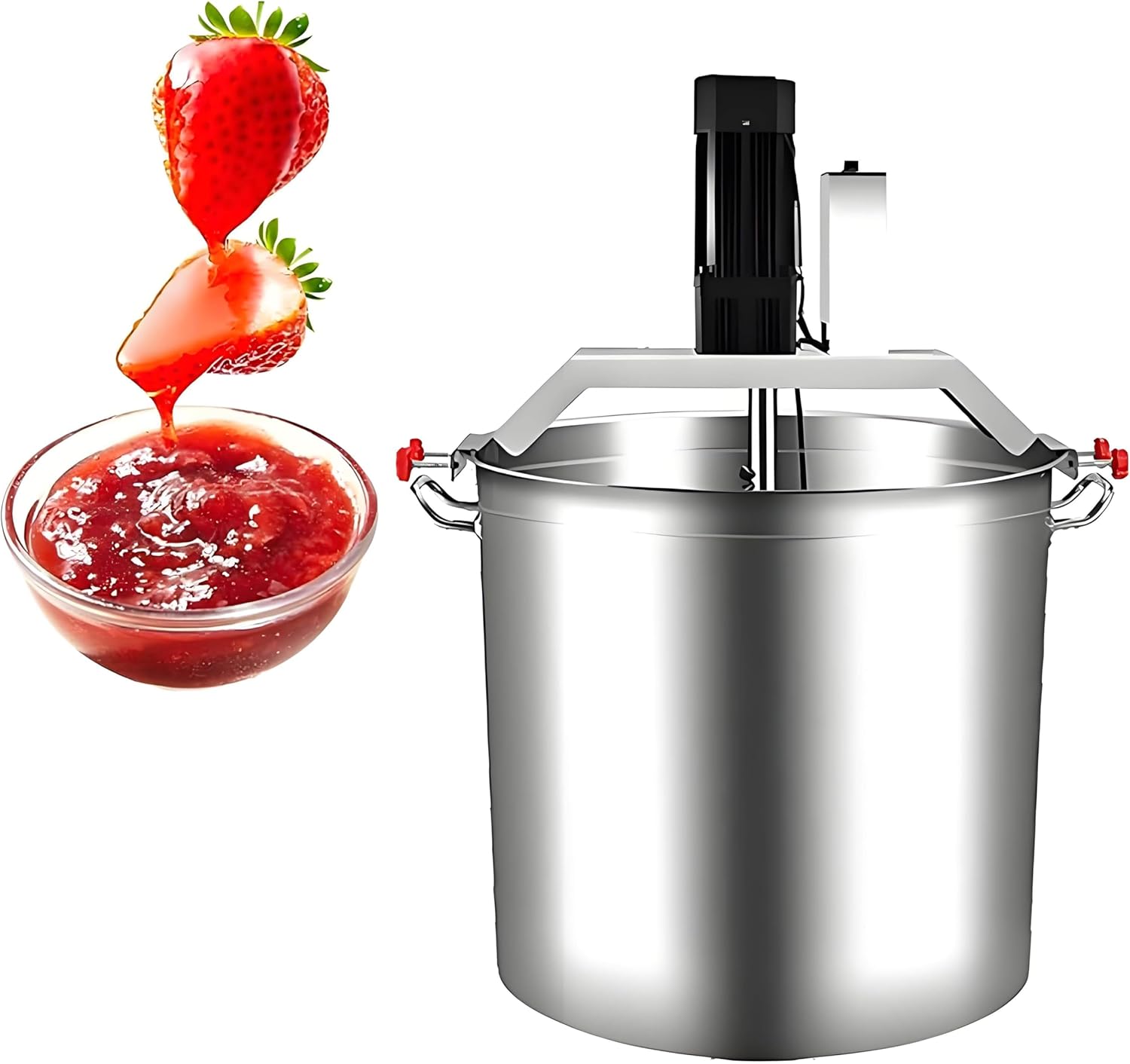 40L/80L Full Automatic Food Mixing Pot, Electric Jam Mixer, Double Layer Mixing Shaft with Scraper, 360° Uniform Mixing, No Bottom Burning, for Ketchup and Other Foods 40L