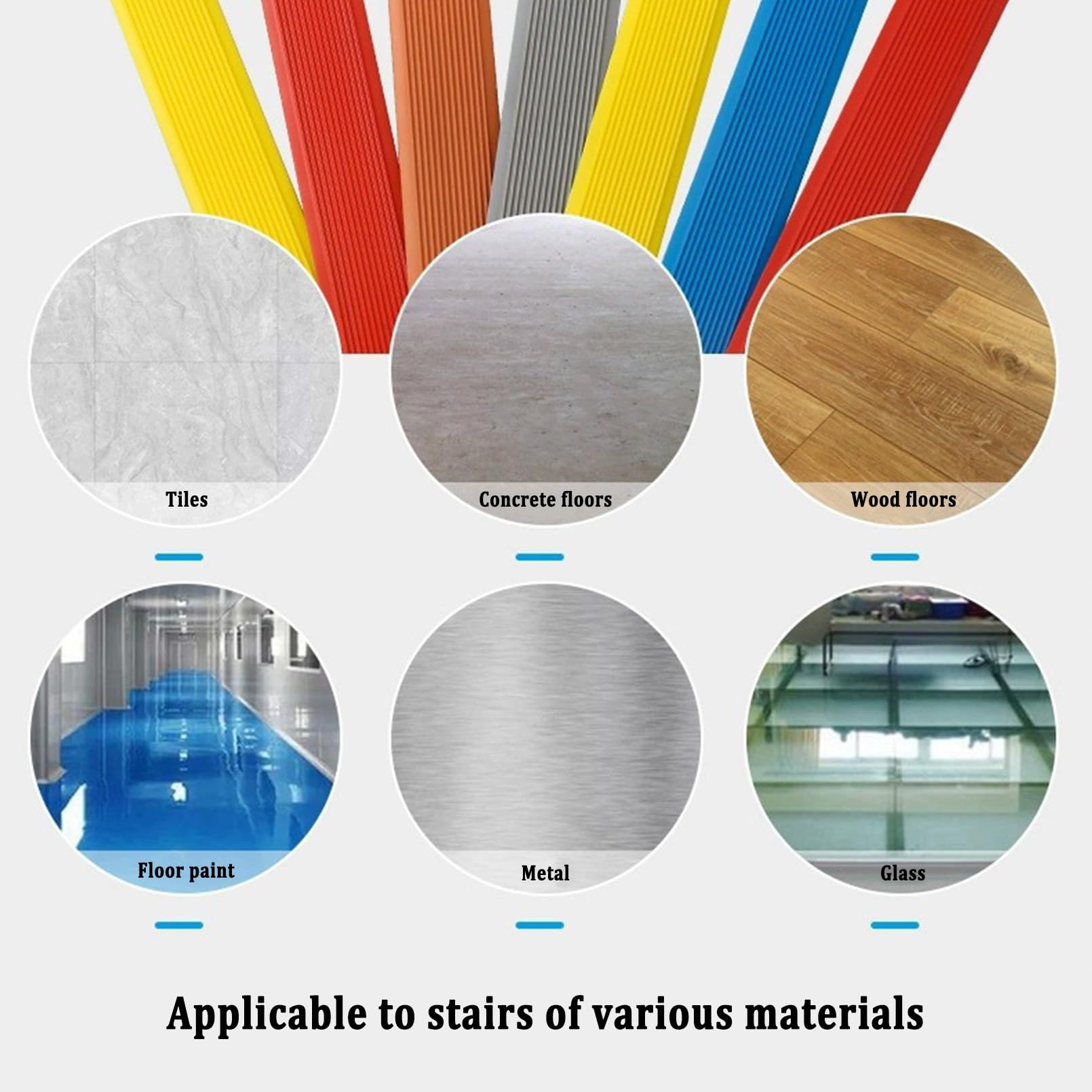 Tiras Antideslizantes Para Peldaños de Bordes de Escaleras, Borde de Escalera de Vinilo Antideslizante, Tiras Antideslizante Para Escalones, Rampas Y Suelos Interiores Y Exteriores(Brown,0.06x10m/0.19