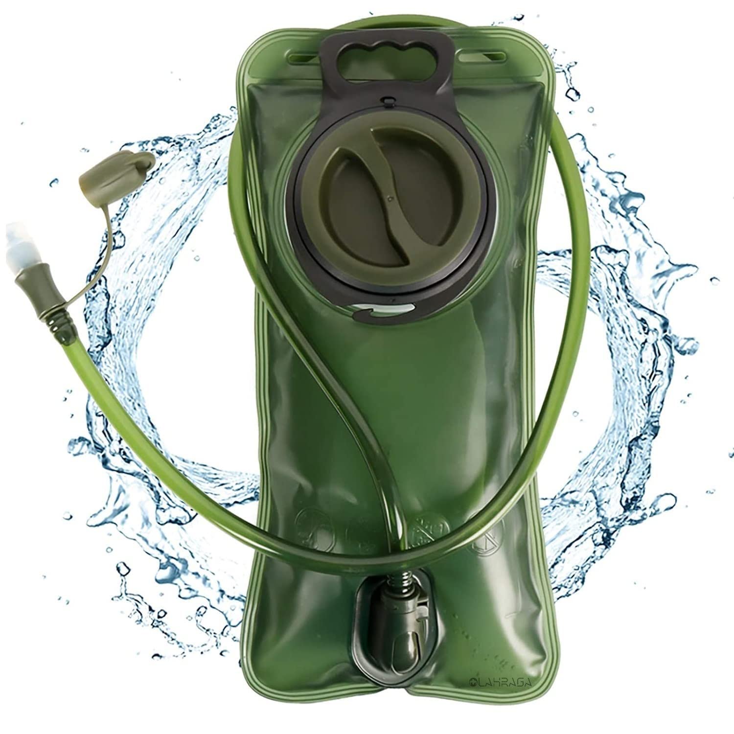 OLAHRAGA Hydration Bladder 2 Liter Leakproof Water Reservoir, Large Opening Water Bladder with Insulated Tube, Water Storage Bladder Bag for Outdoor Hiking Camping Running Cycling (Green) (B09STKSS4V) Amazon Price History, Amazon Price Tracker