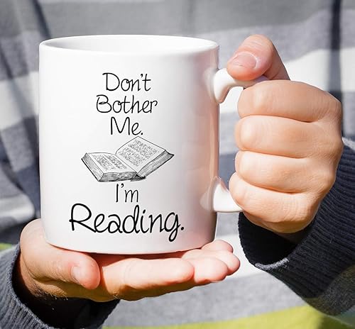 Miniatura 4 de Retreez Taza divertida  Don't Bother Me I'm Reading Book - Tazas de café de cerámica de 11 onzas  Divertido, sarcasmo, sarcástico, motivacional,