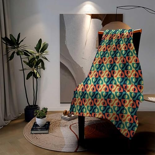 Miniatura 3 de Big Throw Blanket Geometric Creative Manta para Sofa Sofa, Couch, Bedroom 30inch X 40inch