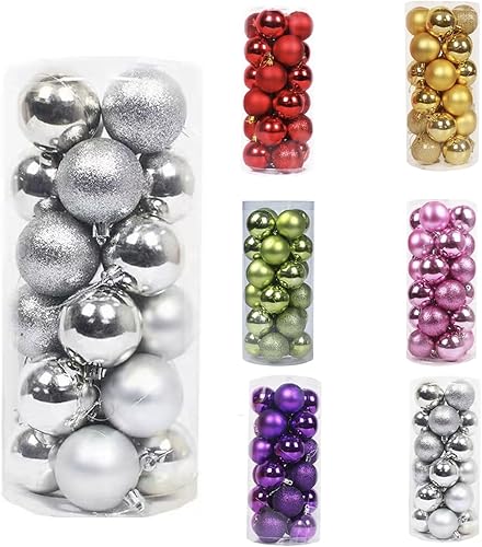 Juego de esferas decorativas para árbol de Navidad, bolas colgantes para vacaciones, bodas, fiestas