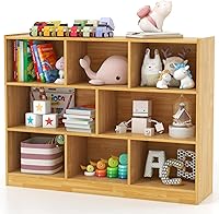 Vista 12 de Organizador de almacenamiento de juguetes, estantería para niños de 2 niveles, estanterías de 5 cubos para niños, armarios y estantes, organizadores