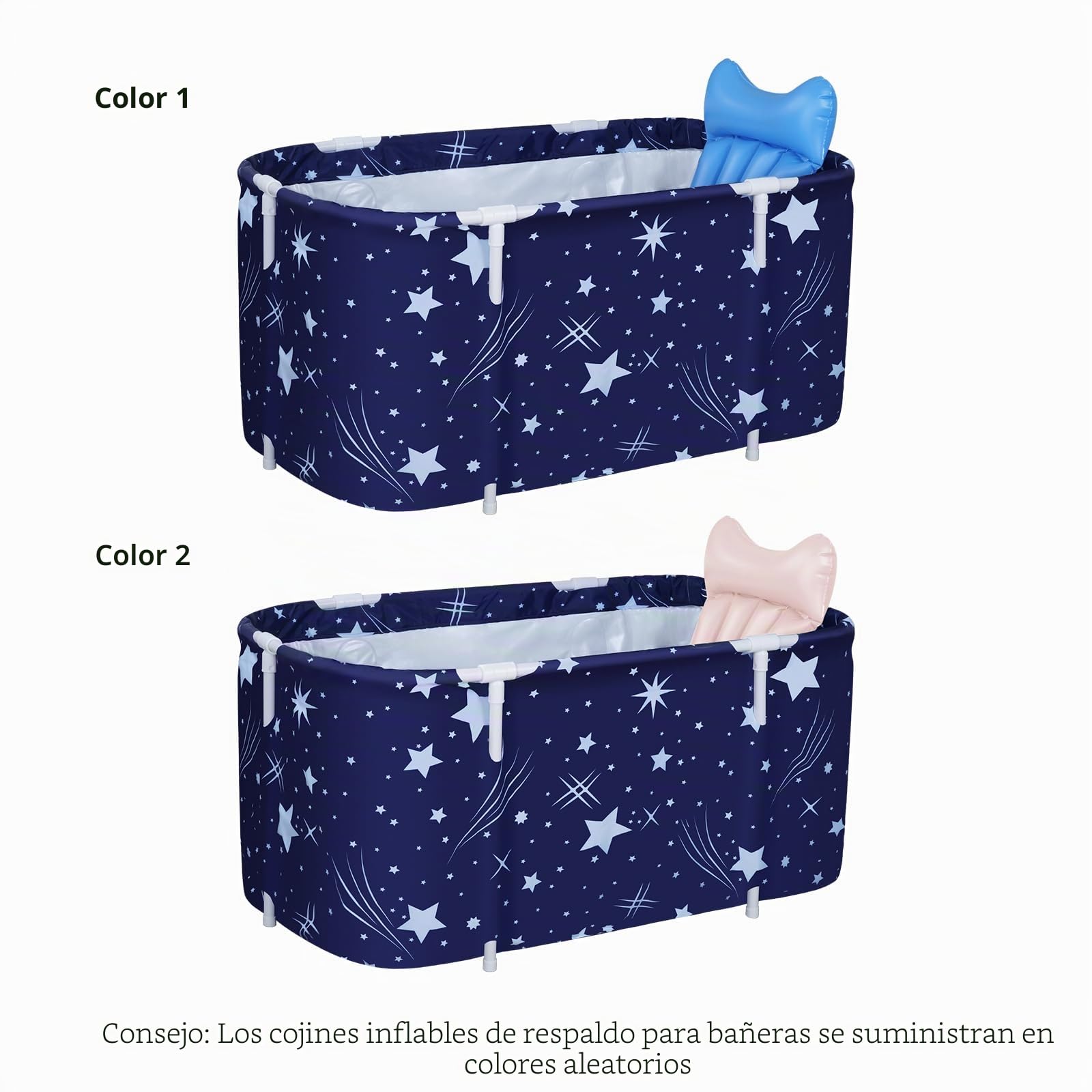 Bañera Plegable para Adultos y Niños Bañera Familiar Portatil con Respaldo, Cojín, Bomba de Pies, Funda Aislante, Bolsa de Baño y 2 Tubos de Drenaje, 125x55x54CM
