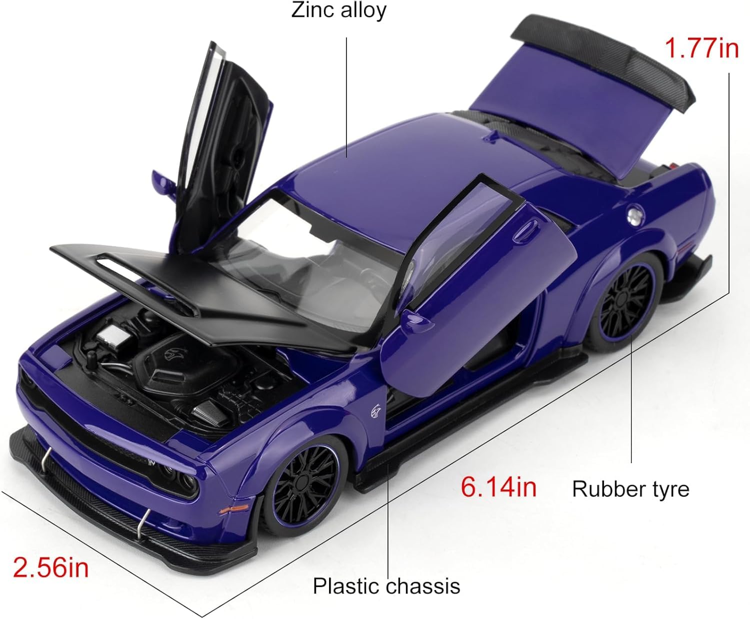 FEXXA Hellcat Dodge Challenger Die-Cast Car - Birthday Gift -2
