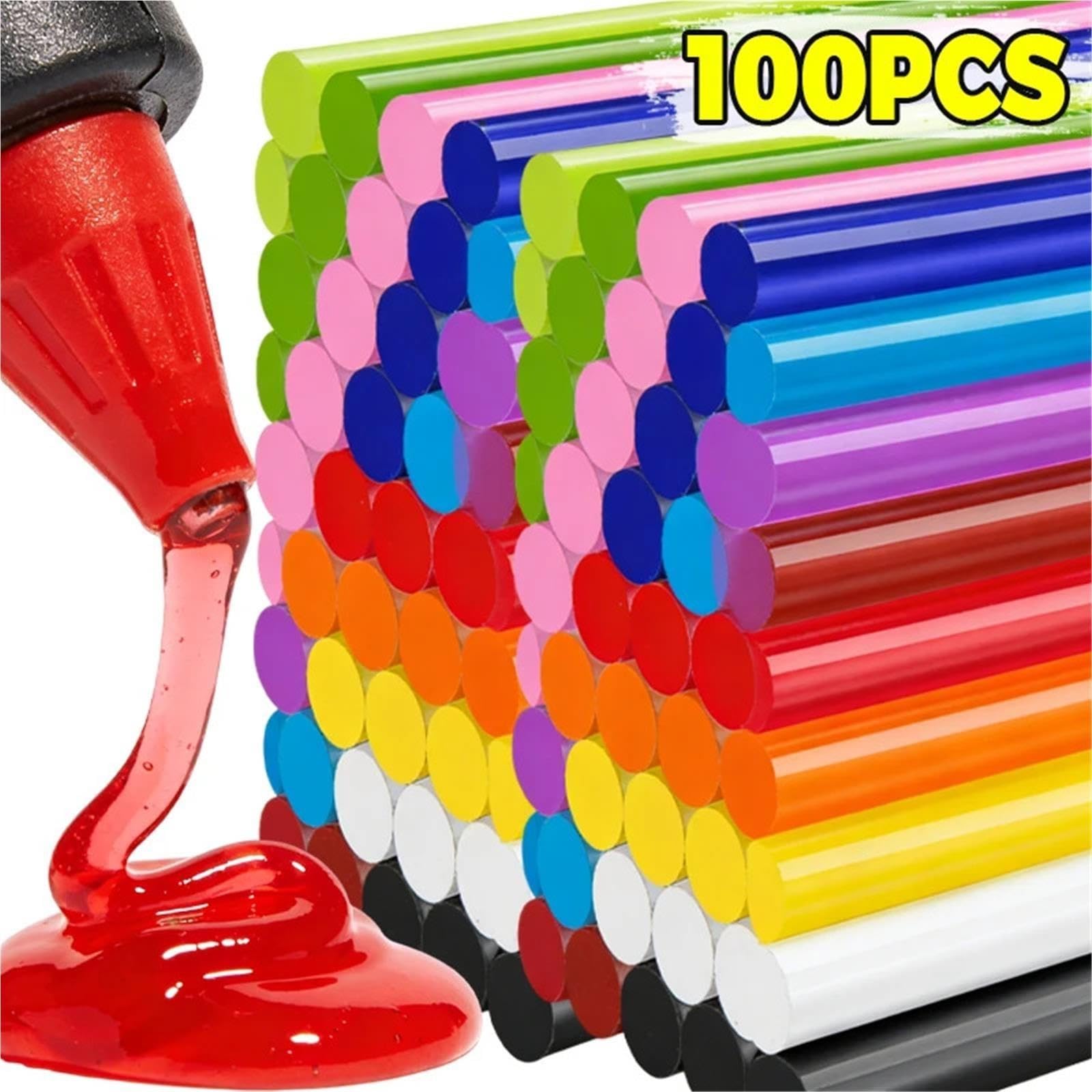 100-10 Barras De Pegamento Termofusible Multicolores
