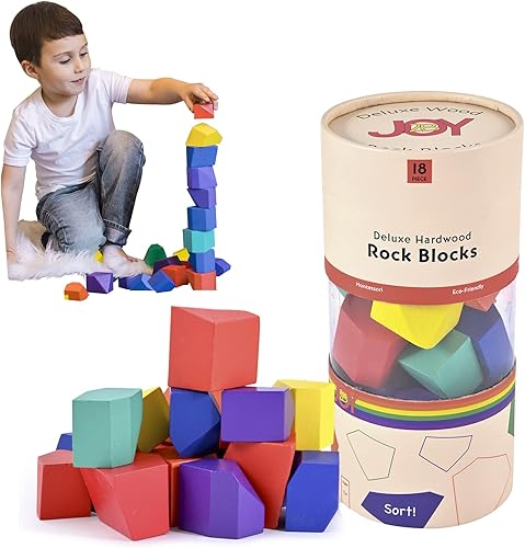 Miniatura 1 de JOY2B Juguetes para niños pequeños, bloques apilables de madera, juguetes Montessori para niños y niñas, juguetes de madera para niños, juguetes