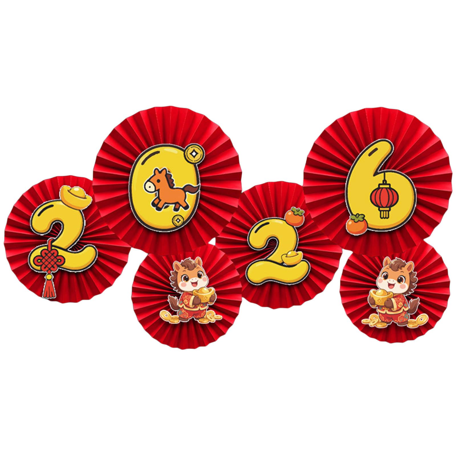 Jazuaiao User Friendly Paper Fan Flower Decoration for 2026 New Year Celebration Feature Quick Setups and Festival Atmospheres Festival Atmospheres Paper Fan
