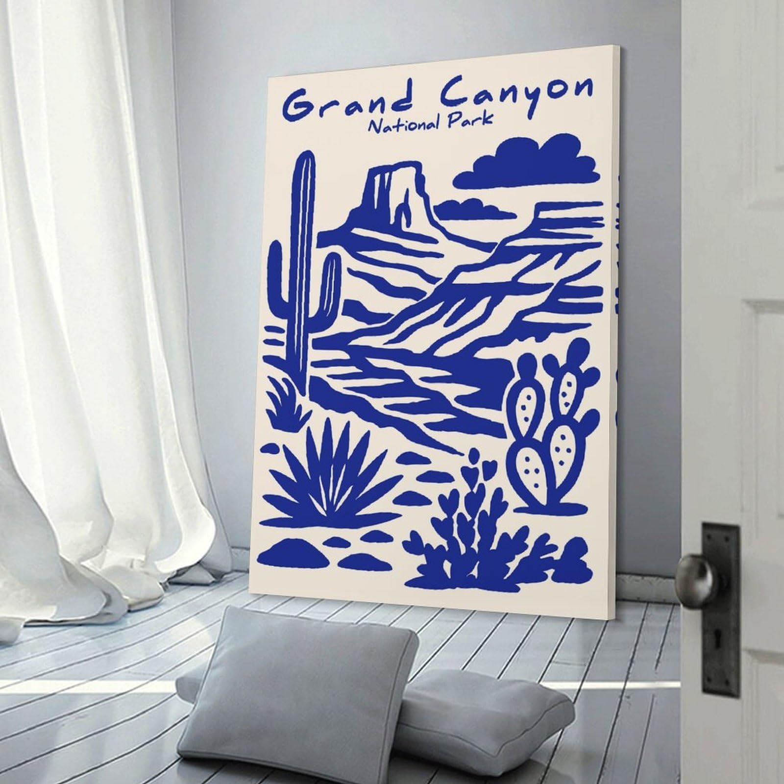 Junmoney Frame-Style-10 Decorative Wall Artwork Grand Canyon National Park Vintage, 20X30inch(50X75cm), For Living Room, Lounge Or Sitting Room, Modern Wall Decor For Cosy Interiors