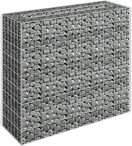 Miniatura 3 de vidaXL Gabion - Maceta elevada para pared, jardín, césped, patio, jardín, jardín, jardín, jardín, jardín, flores, acero galvanizado, 35.4 x 35.4