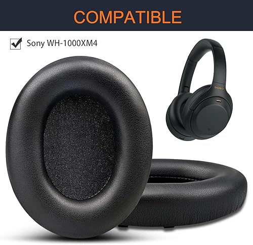 Miniatura 9 de GVOEARS - Almohadillas de repuesto para auriculares Sony WH-1000XM5 (WH1000XM5) con cancelación de ruido, almohadillas para los oídos con cuero