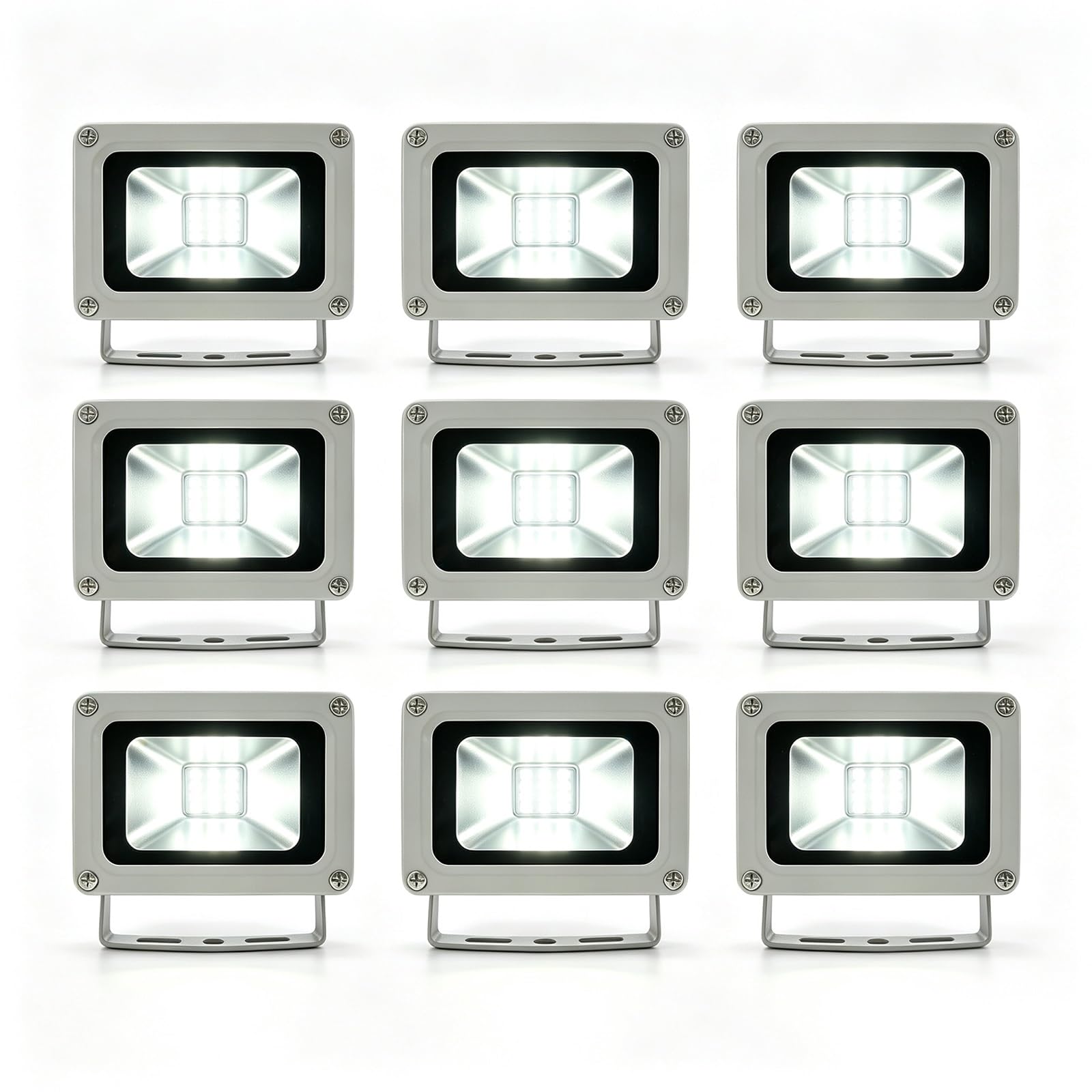 10W IP65 Impermeable Luz Exterior Fachada Casa for Jardín | DC 12-24V 6500K 1000Lm, 87x62x34mm, 120°, for Autocaravana Jardín Solar Aislada(9 Pack)