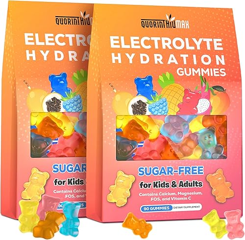 Gomitas de electrolitos sin azúcar Gomitas energéticas de hidratación con electrolitos para correr y hacer deporte, masticables energéticos con