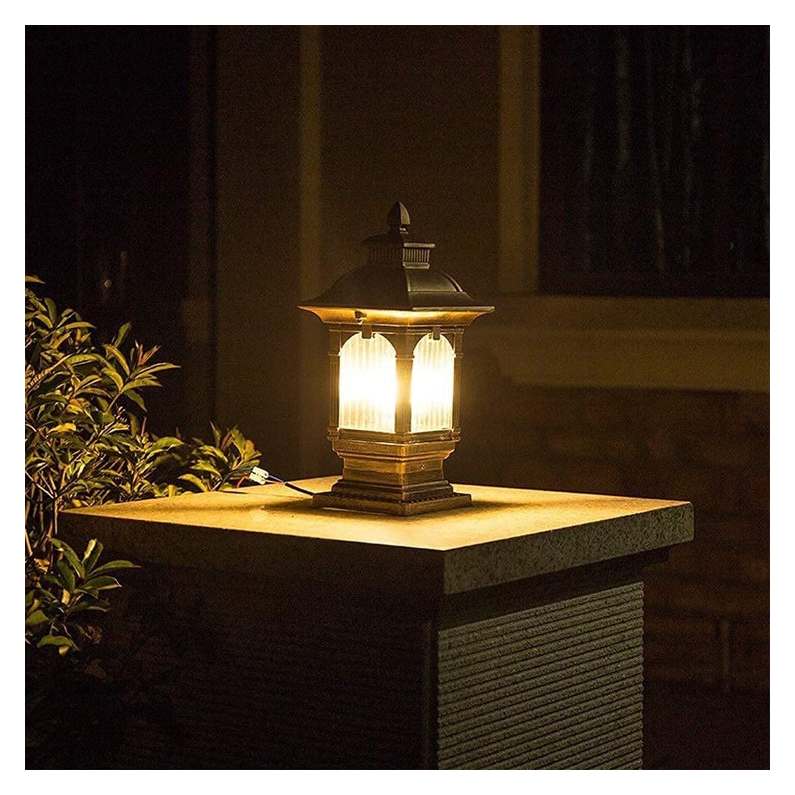 Lampione da cortile Luci da palo per esterni Luci da palo impermeabili Lampada a colonna stigma a risparmio energetico a LED Lampada da palo da giardino Impermeabile e antiruggine Recinzione stradale