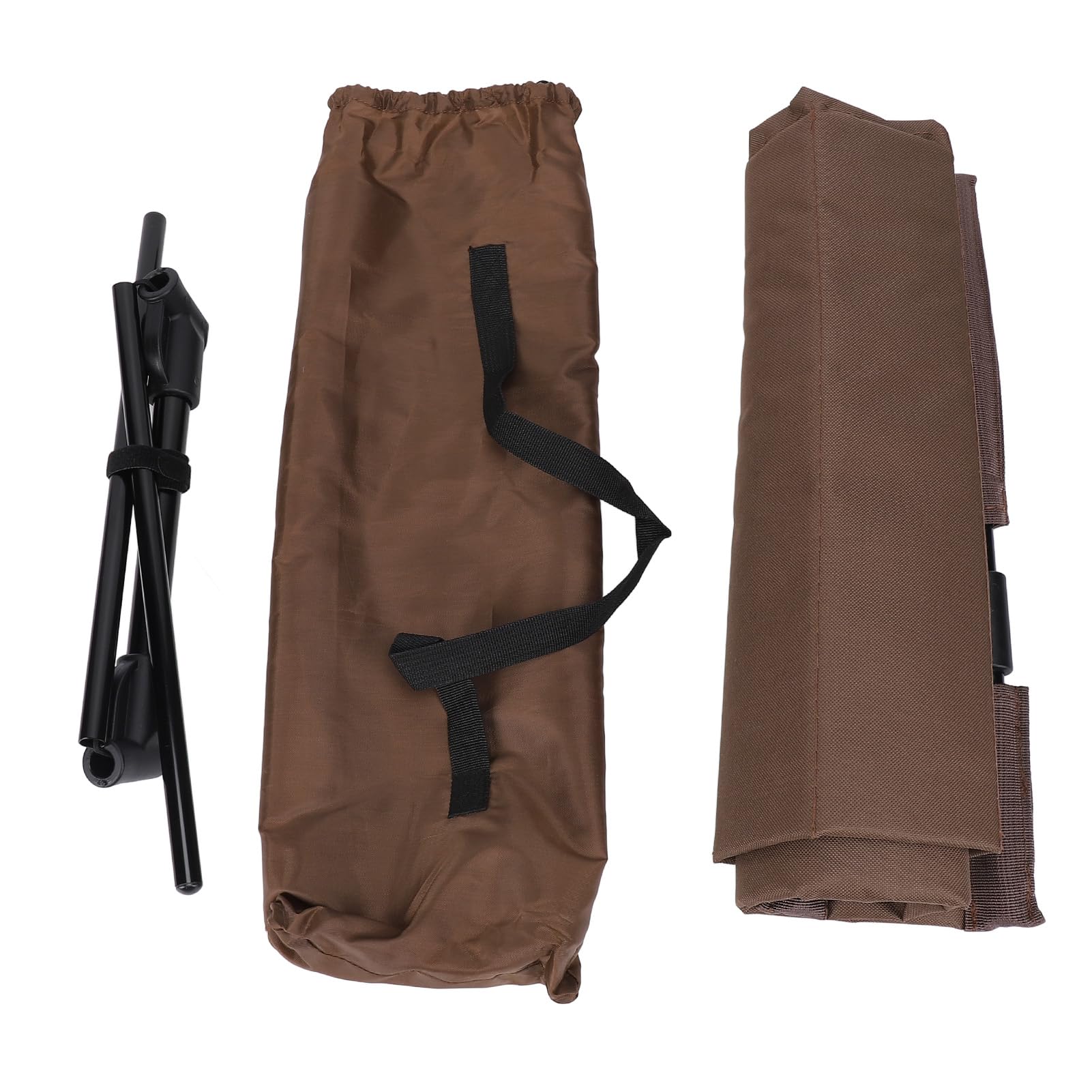 Beach Floor Chair beach chair Compact Lightweight Foldable with Adjustable Backrest, 600D Oxford Cloth, Portable Carry Bag, Ideal for Outdoor Camping, Fishing, Picnic - Brown Chairs