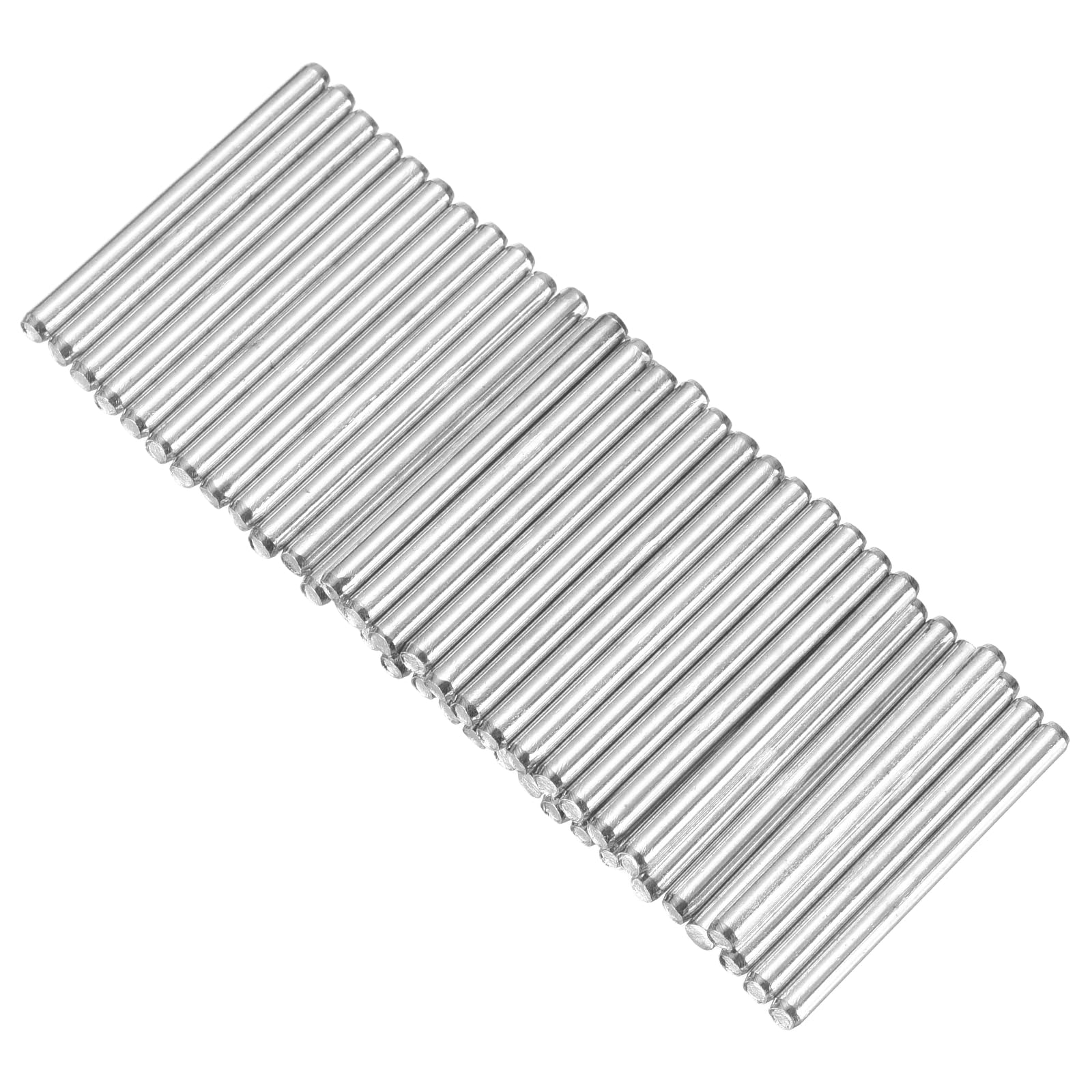 sourcing map 40pcs 2.5mmx30mm Toys Shaft Round Rod Axles Drive Shaft Silver