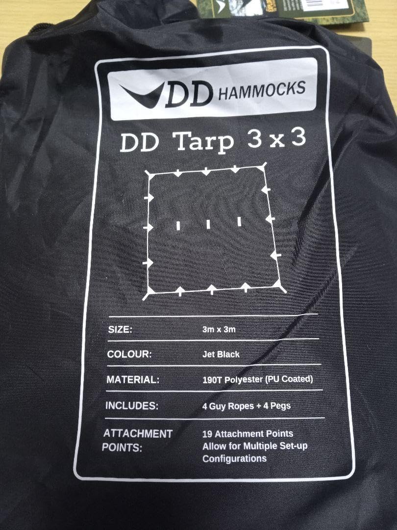 DD タープ ブラック 3×3m タグ付きです