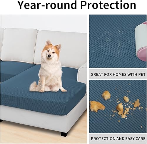 Vista 462 de Easy-Going - Funda de cojín elástica para sofá, funda de cojín protectora para asiento de sofá, suave, flexible con parte inferior elástica