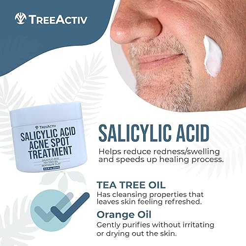 Miniatura 5 de TreeActiv Tratamiento invisible para manchas para el acné, más de 150 tratamientos, ácido salicílico y aceite de árbol de té, tratamiento que no se