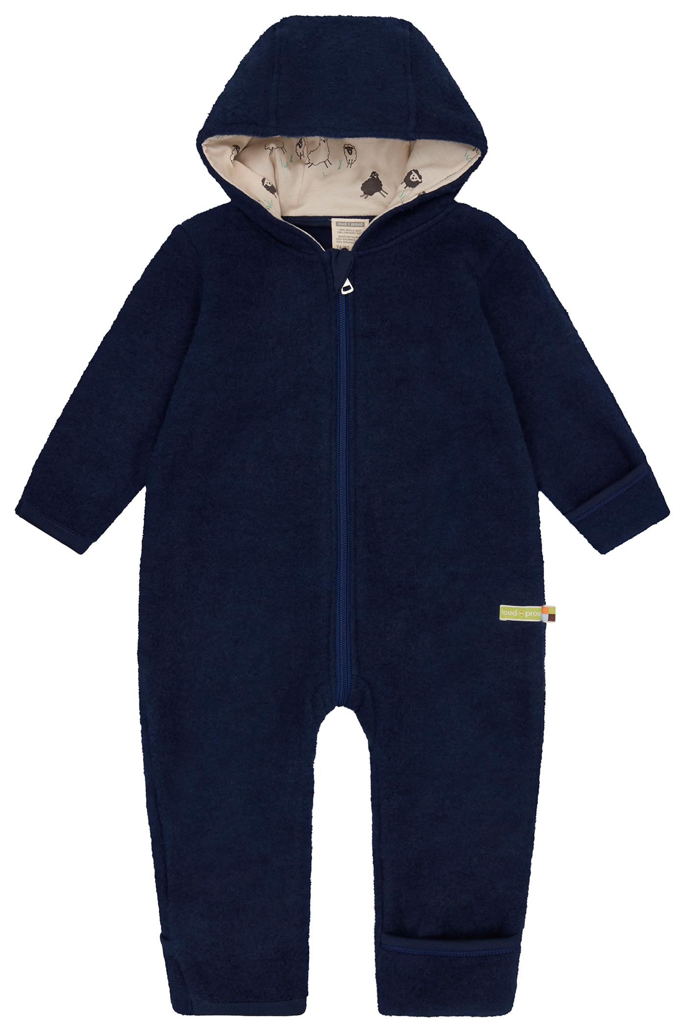 loud + proud Unisex Baby Wollfleece, Gots Zertifiziert Overall