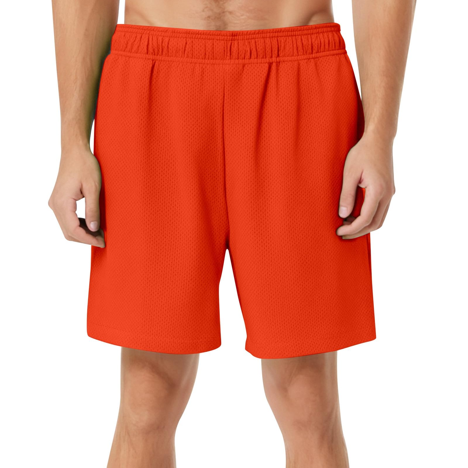 Sport Shorts for Men Summer Breathable Elastic Waist Tennis Basketball Active Shorts Loose Casual Short Pants with Pockets