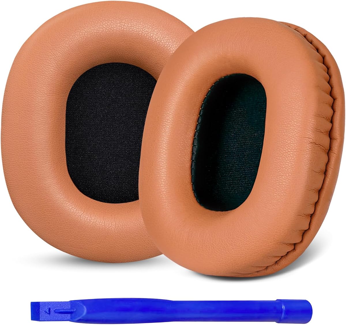 Aurivor Earpads Replacement for Audio Technica ATH M50X M50xBT2 M50xLAB M40X M30X M20X MSR7 SX1 Monitor Headphones, Ear Pads Cushions with Softer Protein Leather, High-Density Foam (Brown)