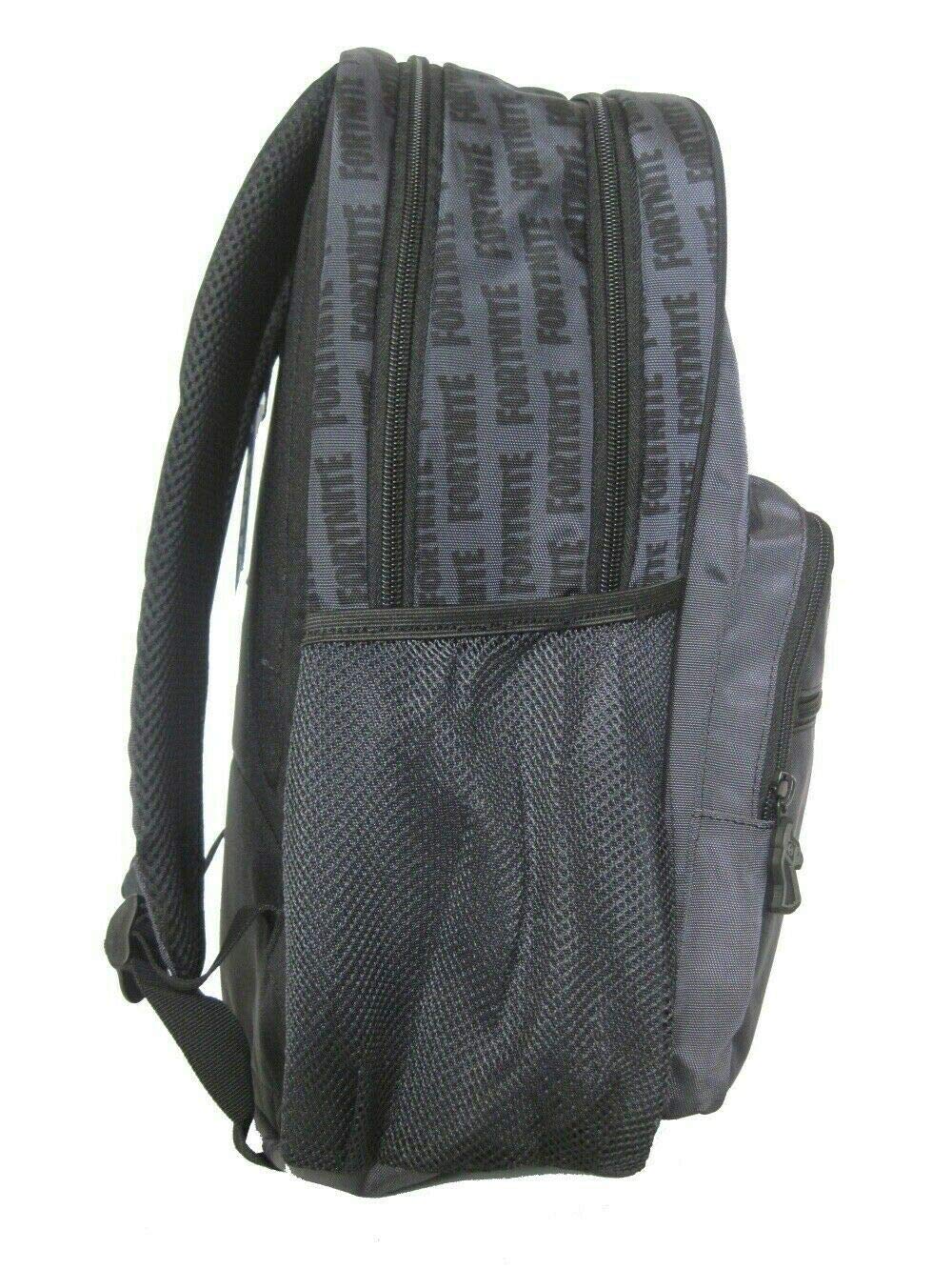 Panini spa Schoolpack Zaino Scuola Compatibile con Fortnite Nero 42x30x15 cm + Astuccio 3 Zip Completo
