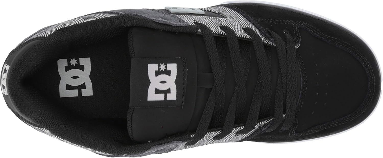 DC Men's Pure Se Skate Shoe 8.5 Black/Grey/White