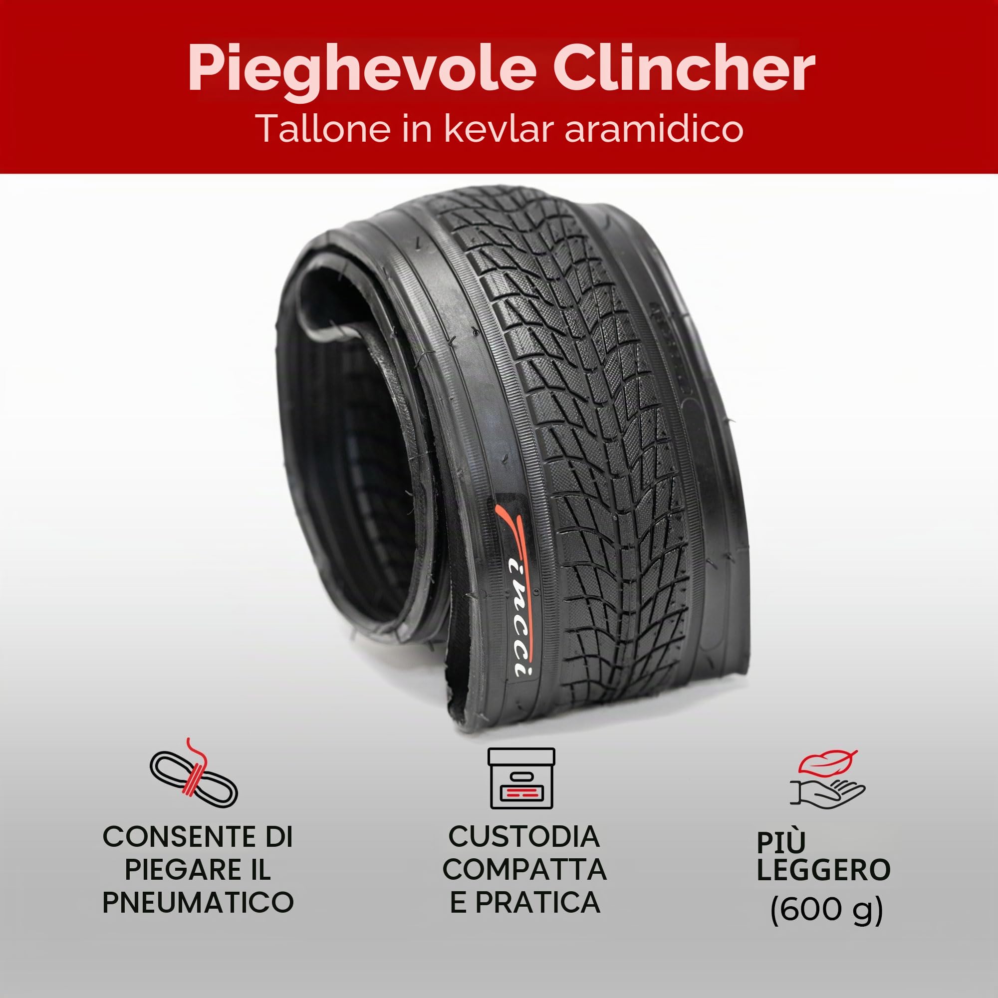 Fincci Set 2 Copertoni 20 x 1.75 Pollici (47-406) e 2 Camere d’Aria Schrader – Kit Completo per BMX, MTB Bambino, Bici Pieghevole ed E-Bike – Pneumatici Tassellati ad Alta Tenuta – Nero