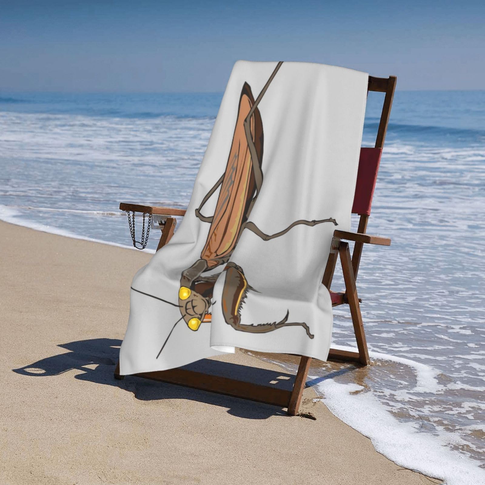 Amazon.co.jp: カマキリ マンティス バスタオル ヘアタオル ビーチ