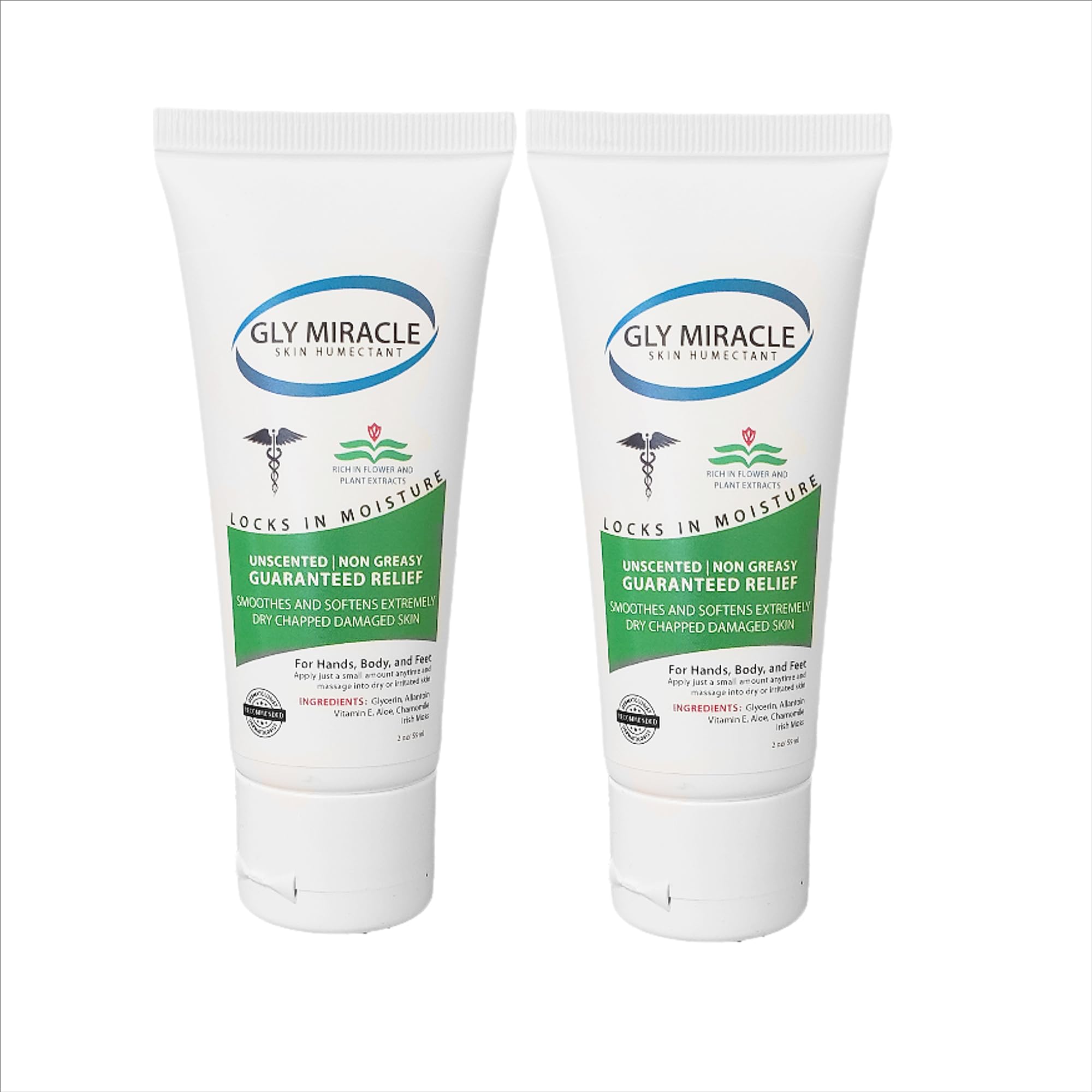 Moisturizing Body Cream for Extremely Dry Skin, Non-Greasy Skin Humectant for Hands, Body & Feet, Body Lotion for Extremely Dry Skin, Non-Oily 2 Ounce 2 PACK BUNDLE Unscented