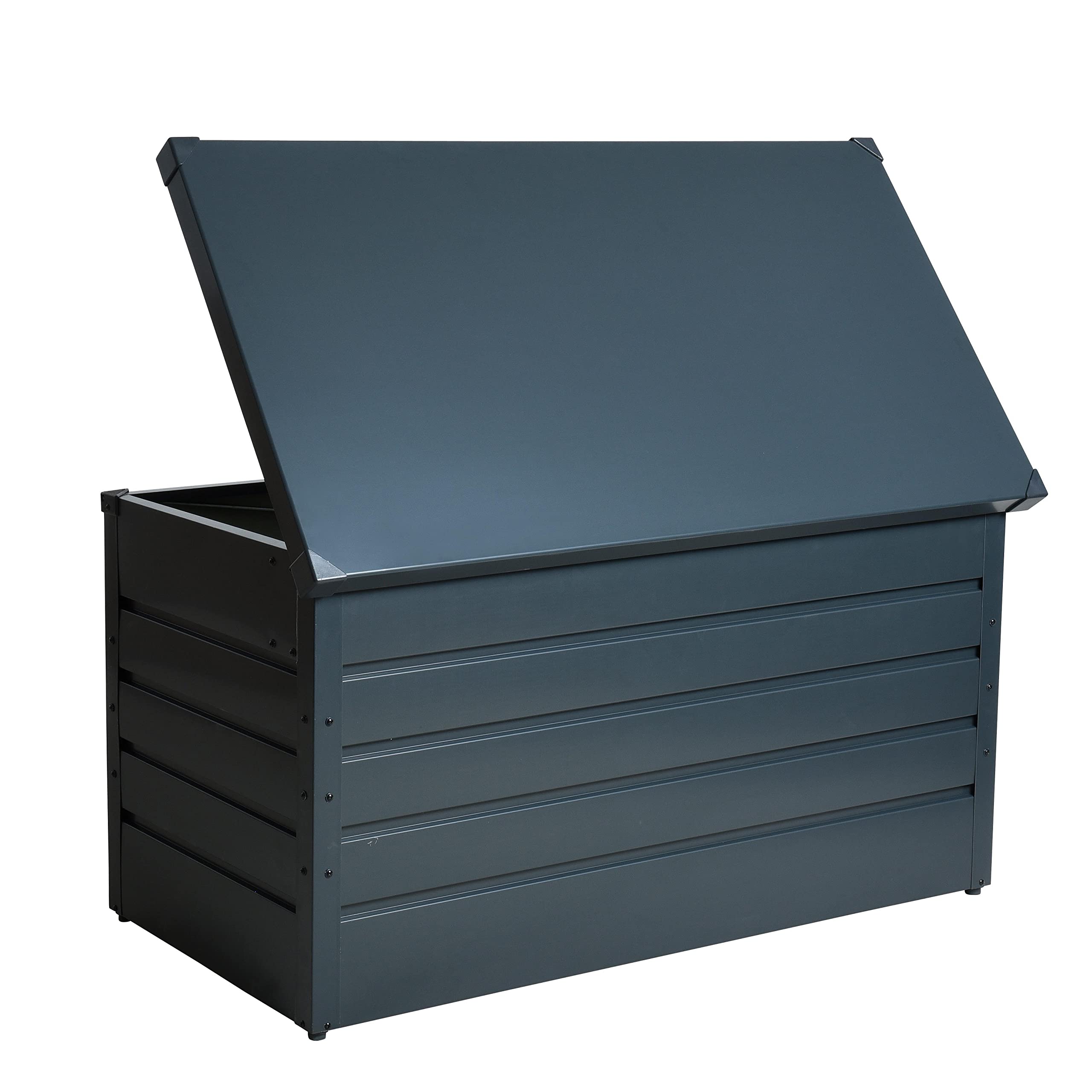 ESTEXO Auflagenbox Metall 350 L Kissenbox Gartentruhe Anthrazit wetterfest abschließbar inkl. 2 Schlüssel