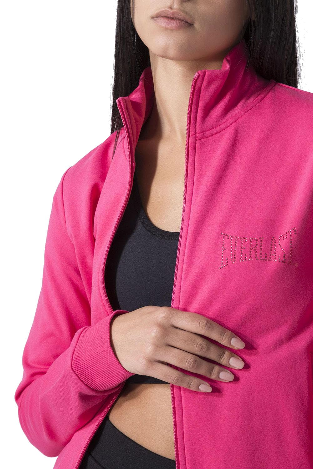 Everlast Tuta da Ginnastica Donna Completo Sportivo, Fuxia/Nero, S | Cotone Felpato, Set per Sport e Tempo Libero, Per Palestra