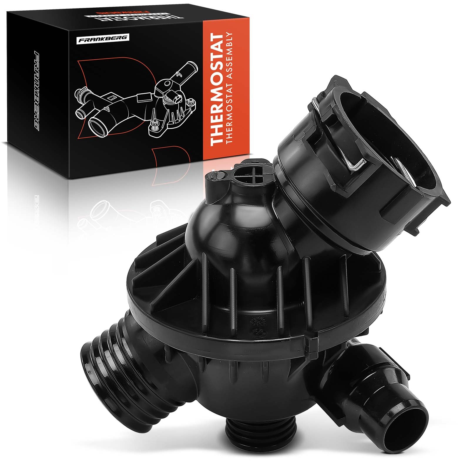 Frankberg Termostato del liquido di raffreddamento con guarnizione 103°C | V20991303; Compatibile con: 3 Gran Turismo F34, 4 Gran Coupé F36, Serie 1 F21, 2 Coupé F22 F87, 4 Cabriolet F33 F83