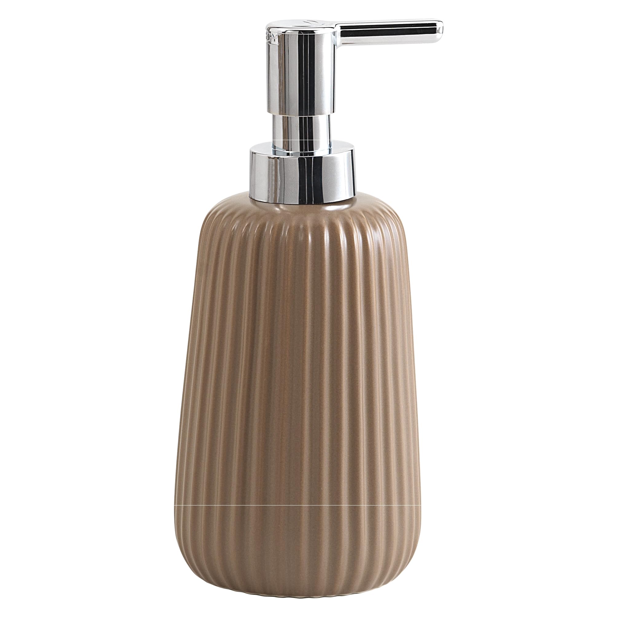 Gedy Tórtora Marika Soap Dispenser, Ceramic, Tortora, 8 X 8 X 18