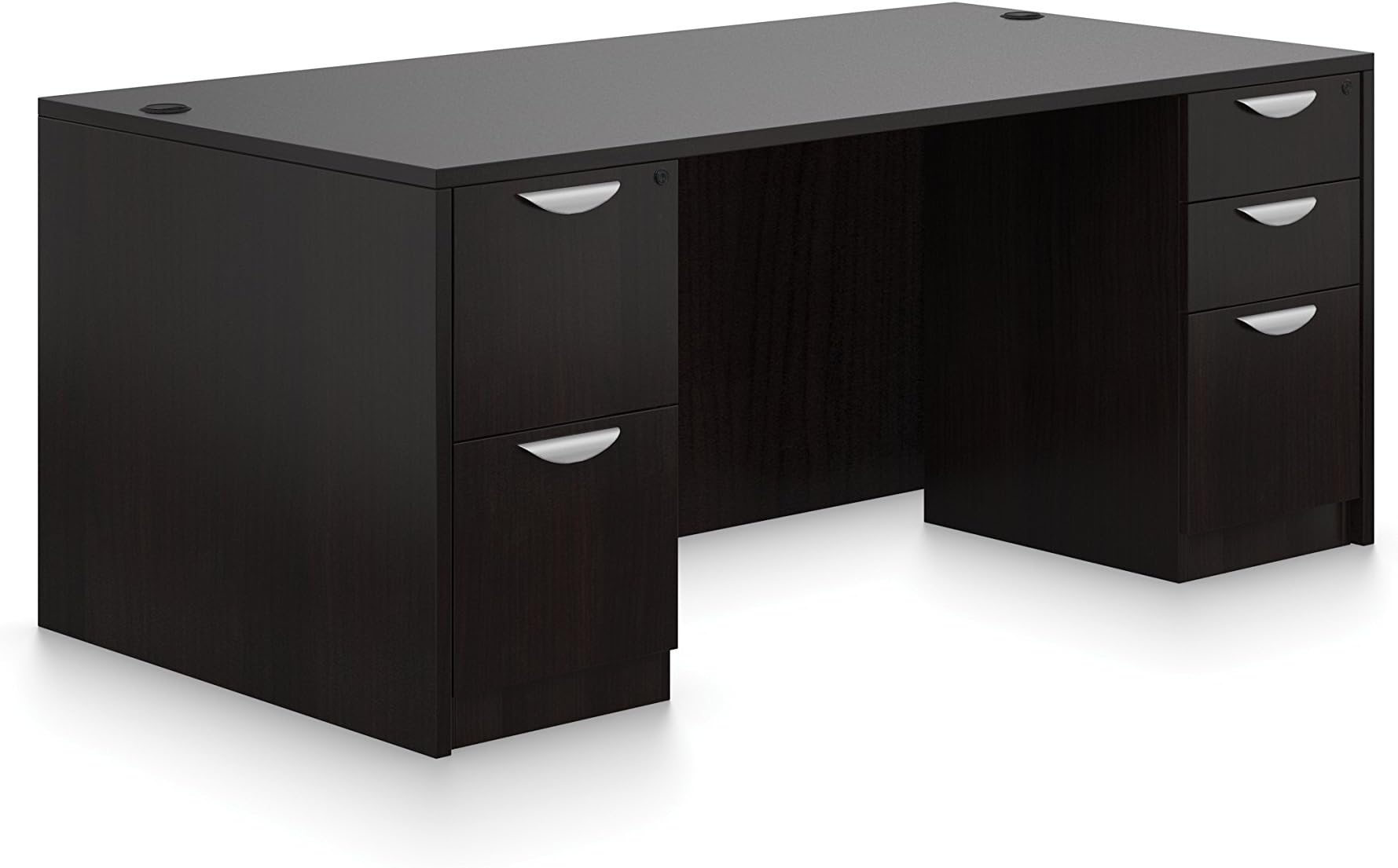 OTG Superior Laminate Series Espresso SL-Q 71" Double Pedestal Desk