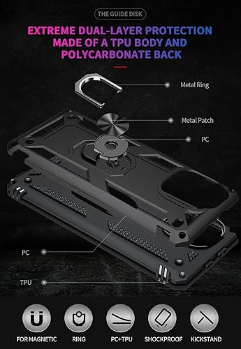 Miniatura 9 de Funda para Xiaomi Mi 11 lite 5G con protector de pantalla, híbrida resistente a prueba de golpes, armadura militar, defensor, cubierta trasera
